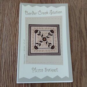 Plum Sweet Quilting Sewing Pattern 37" Square Wall Hanging Table Topper Quilt